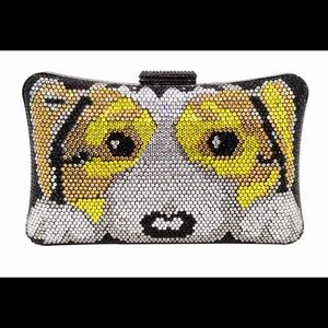 Dog crystal party clutch